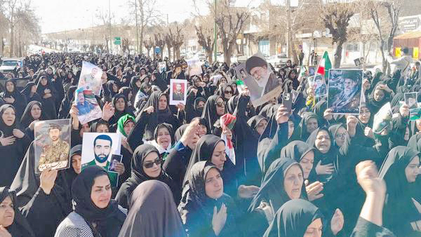 تشییع دو شهید حمله صهیونی در نهاوند