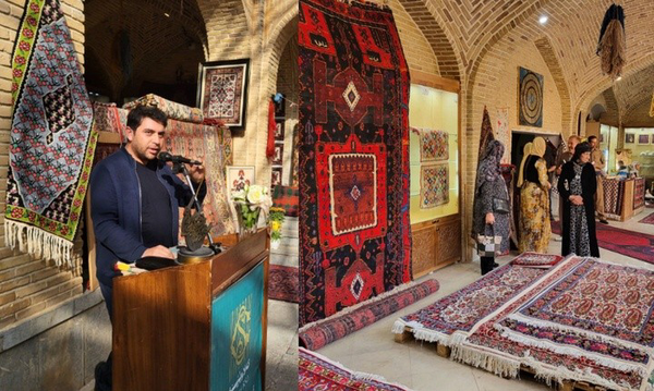 افتتاح دومین نمایشگاه فرش دستباف هم‌زمان با هفته میراث‌فرهنگی در سنندج